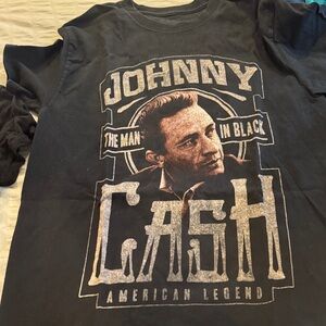 Ash Black Johnny Cash Graphic Tee